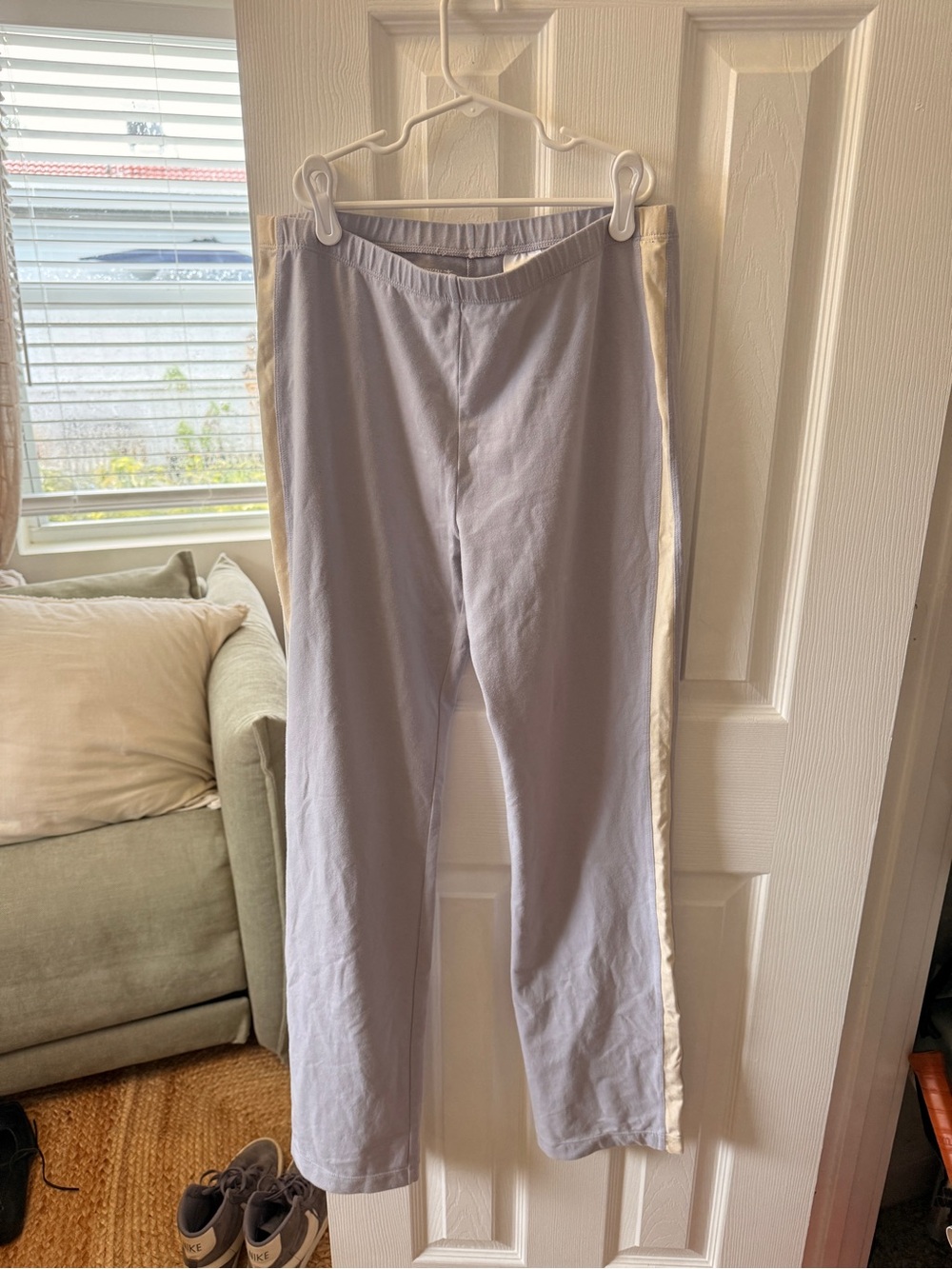Vintage Danskin Light Blue Sweatpants with Cream Side Stripe